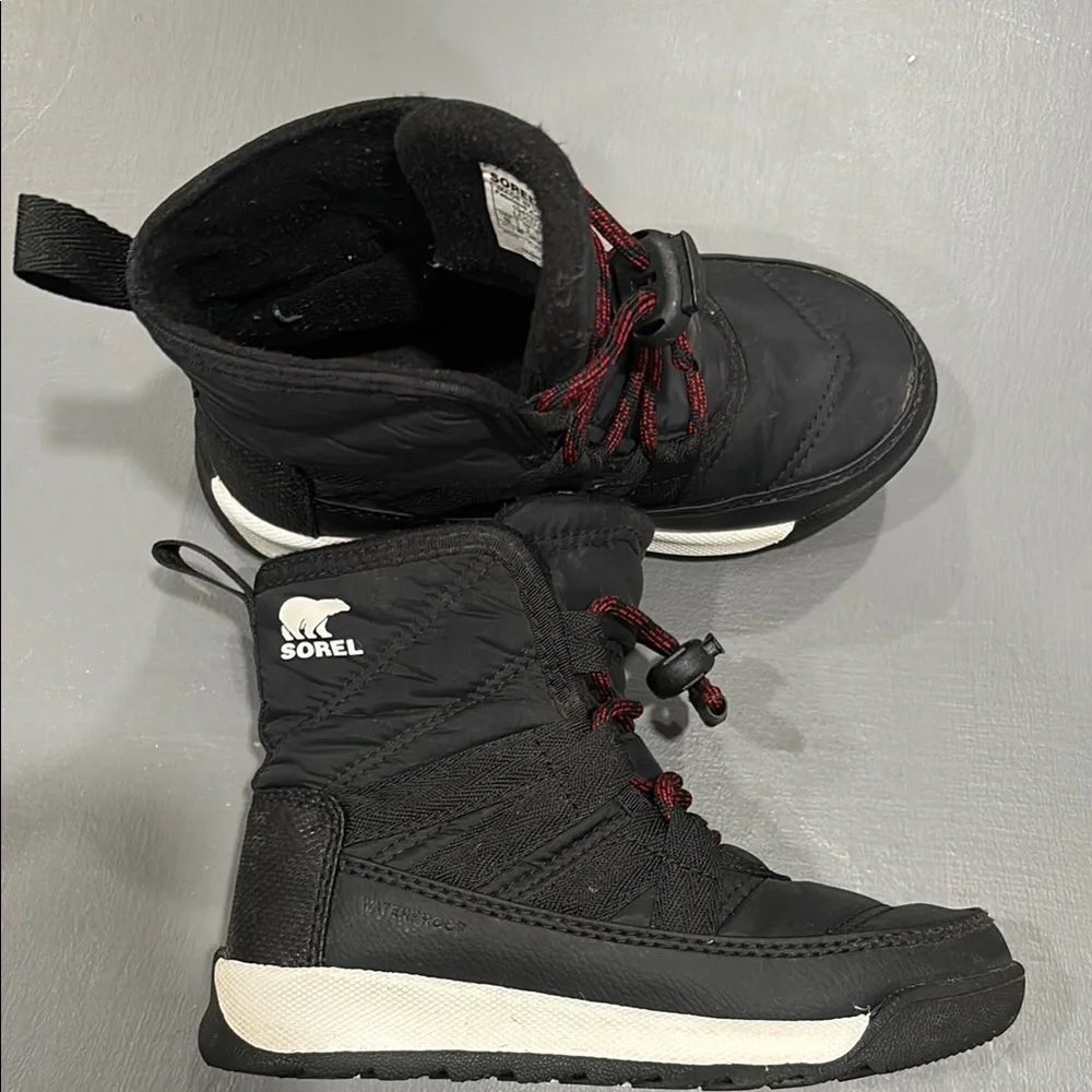 Boys Sorel Boots Winter Black Warm